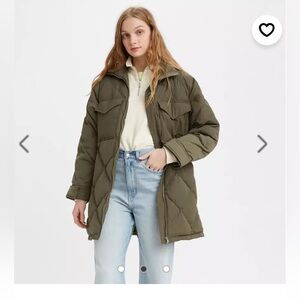 Levis diamond quilt women small down puffer coat